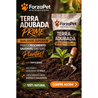 Terra Adubada Premium 15kg – Solo Rico em Nutrientes para Plantas, Flores, Hortas e Jardins em Oferta na Shopee