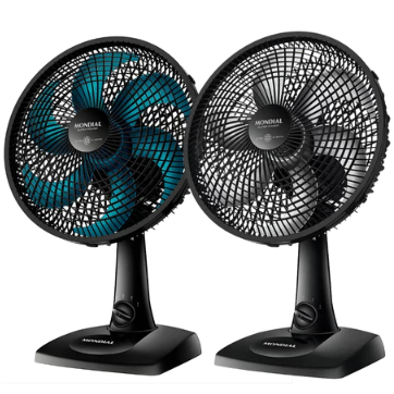 Ventilador de Mesa e Parede Turbo Mondial VSP-30 Oscilante 30cm Super Power 3 Velocidades Preto Azul