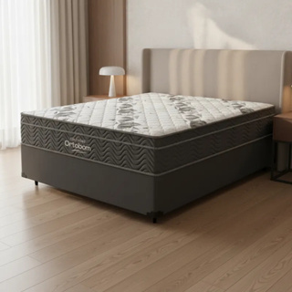 Cama Box com Colchão de Espuma D33 Ortobom Airtech 100 Casal 138cm em Oferta na Shopee
