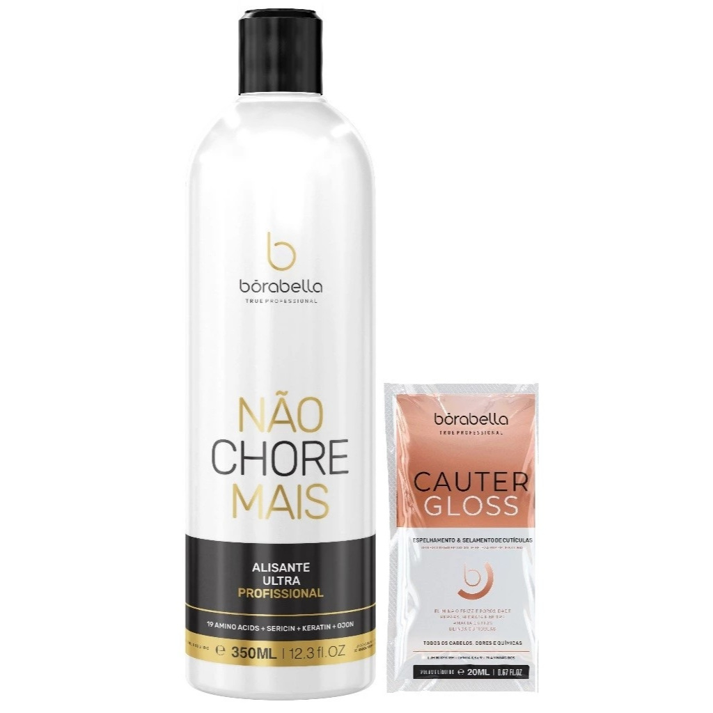 Borabella Escova 19 Aminoacidos Passo 02 Ativo 350ml - Ultra Definitive Profissional + Sache Cautergloss