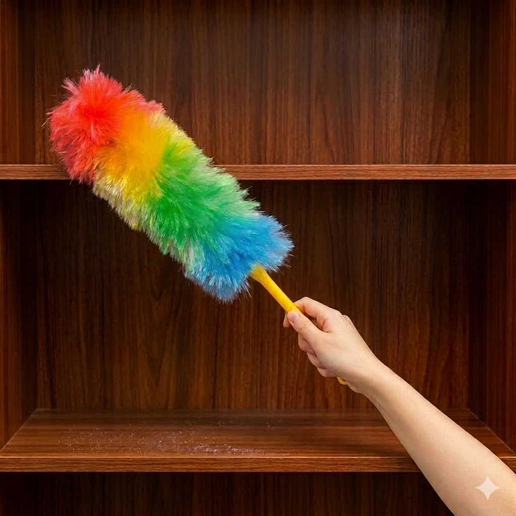 Espanador Eletrostático de Fibra Sintética 55cm para Áreas Difíceis Limpeza Rápida e Profunda