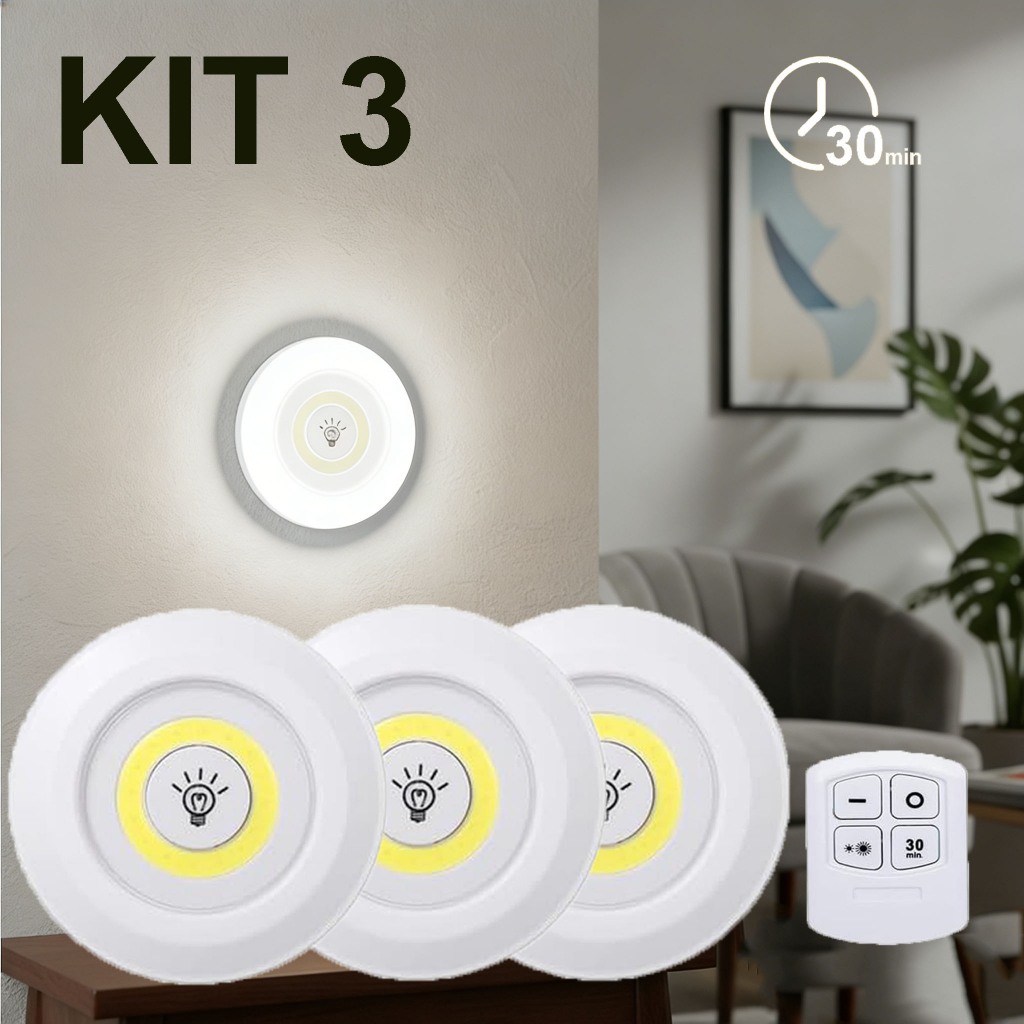 Lâmpada Luz Noturna Com Sensor LED COB Carregamento Bateria Com Controle Remoto em Oferta na Shopee
