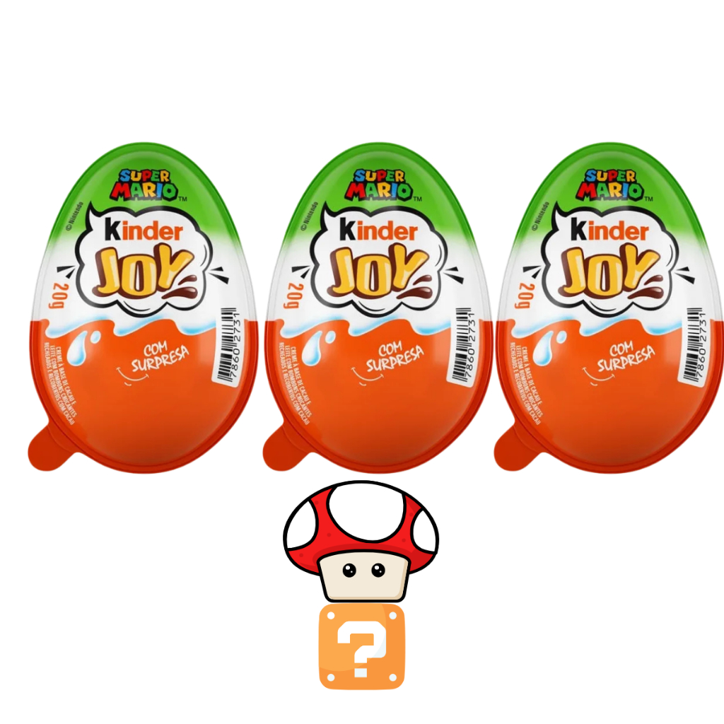 3  Chocolate Kinder Joy Surpresa Super Mário Ediçao Limitada