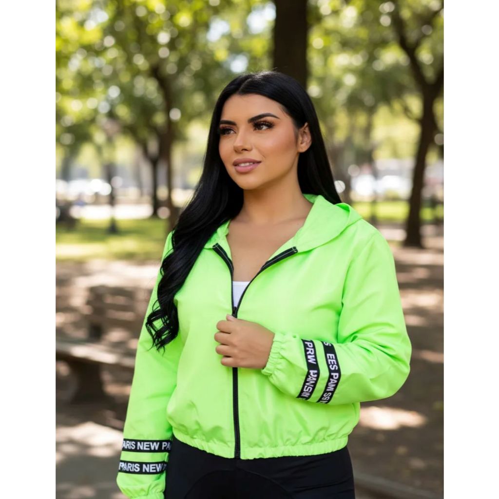 Jaqueta Blusa feminina Corta Vento Com Capuz Modas Feminina