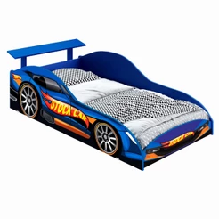 Cama Infantil Carro Stock Car Pintura com Adesivos Alta Qualidade Tema Menino Super Resistente
