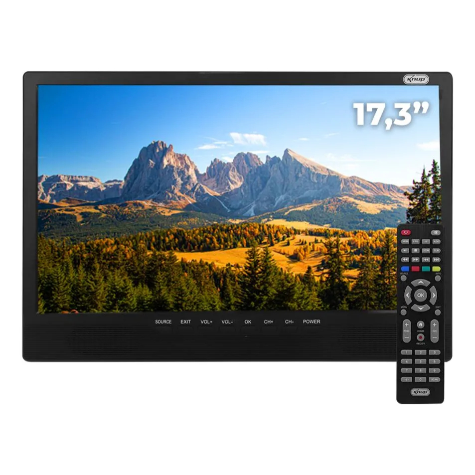 Monitor Portátil 17,3 Polegadas com TV Digital e Android 14 – Entrada HDMI e USB – 110V/220V