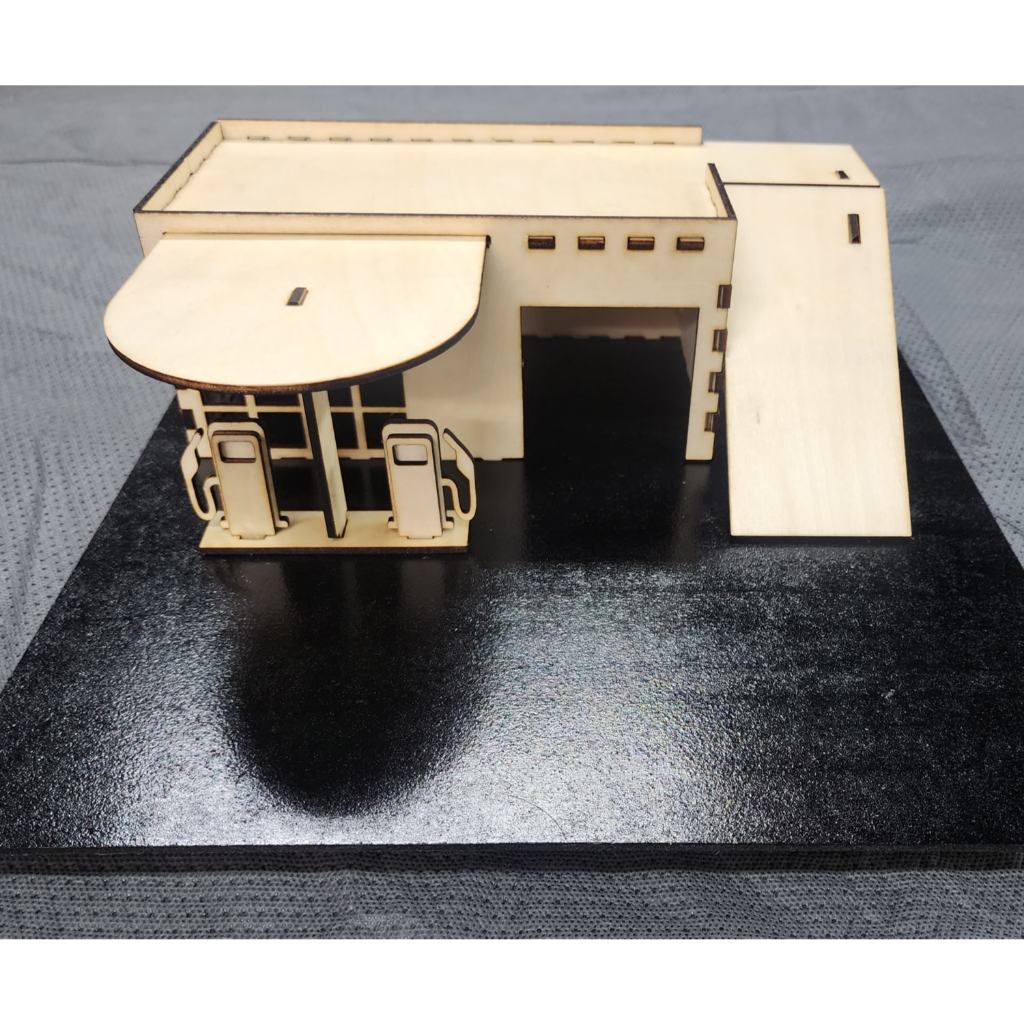 Posto De Gasolina Mdf Brinquedo Maquete Infantil Montável