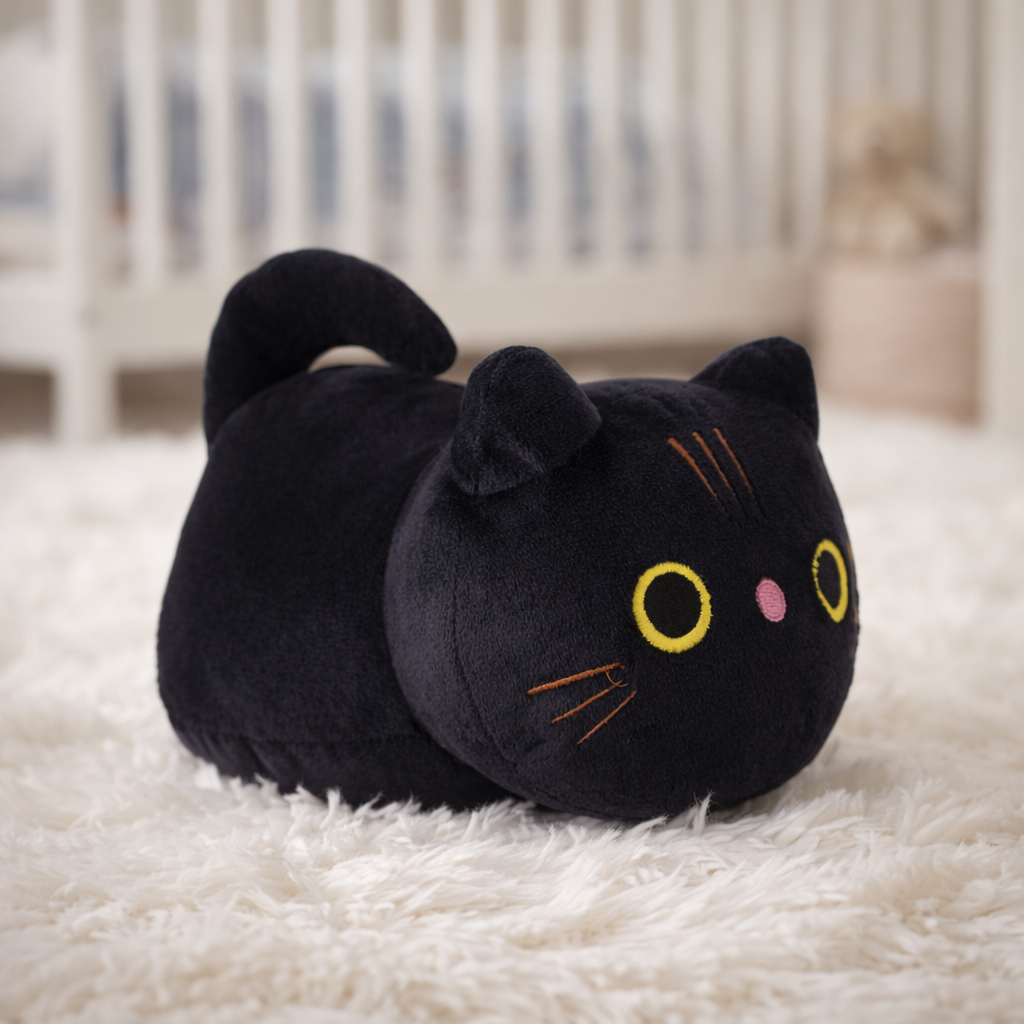 Gato de Pelúcia Gatinho 20cm Brinquedo Infantil Antialérgico Decorativo Divertido Bicho de Pelúcia