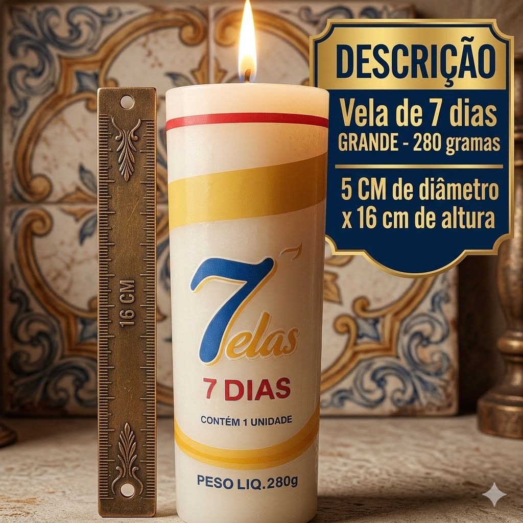 KIT c/ 3 Velas de 7 Dias GRANDE 280 GR