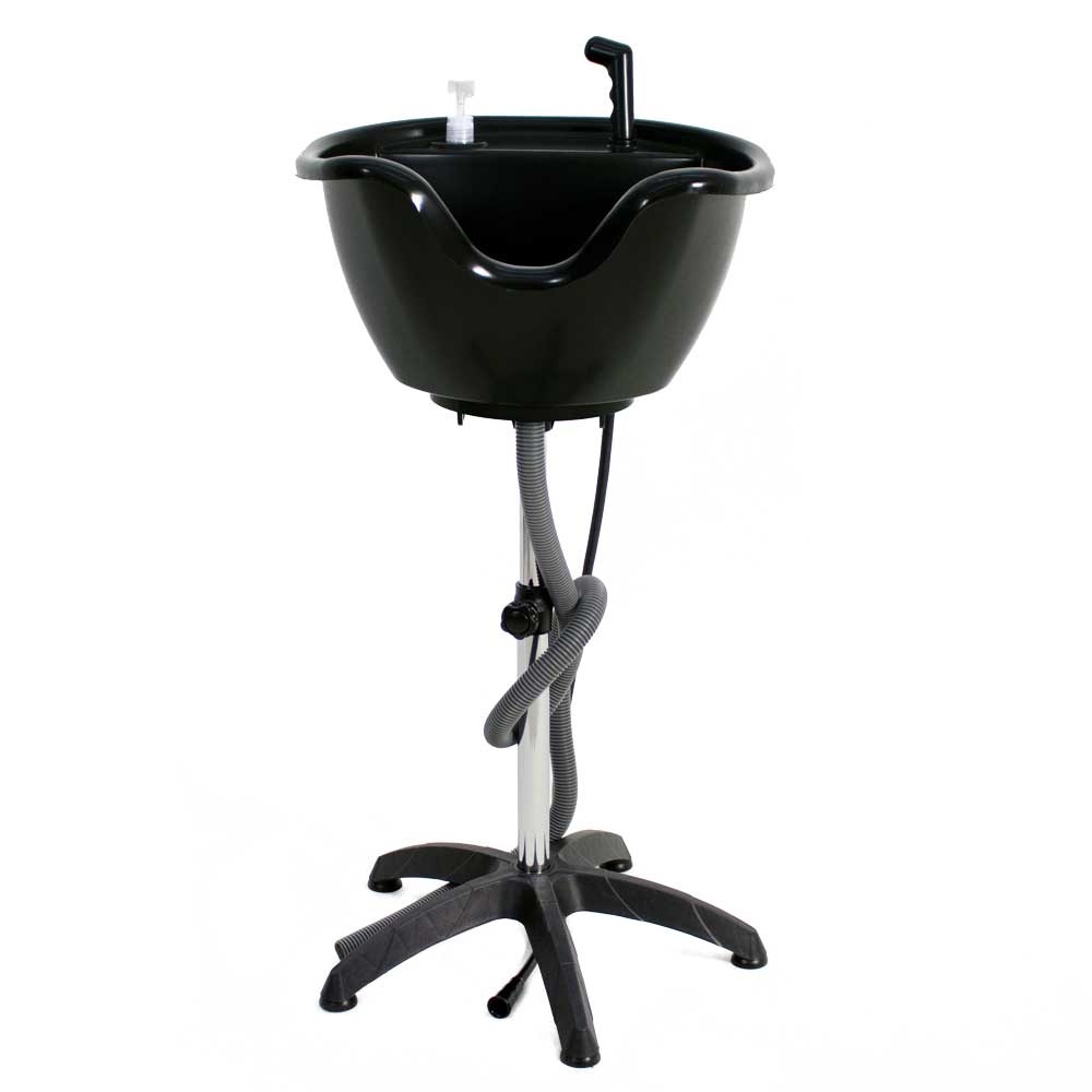 Lavatório Portátil Cuba Preto com Pé Fixo para Cabeleireiro Salão de Beleza - Santa Clara em Oferta na Shopee