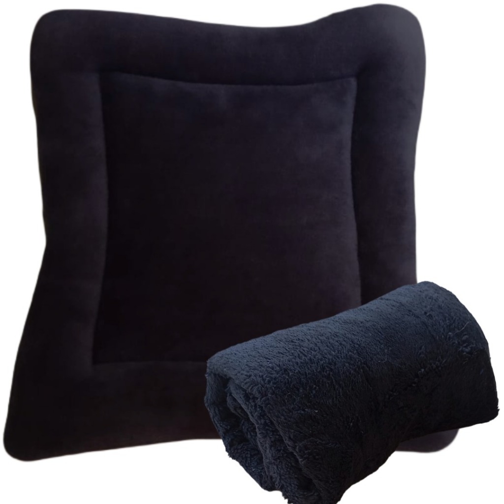 Cama pet kit colchonete pra cachorro médio até 10kg 50x60cm+mantinha 90x 1mt