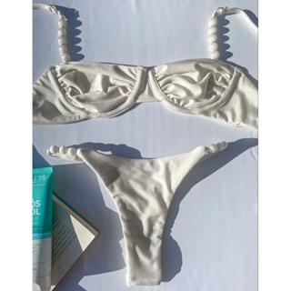 Biquíni feminino premium| Top estruturado meia taça com detalhes de bolinha/ biquíni luxo/ biquini Retro| em Oferta na Shopee