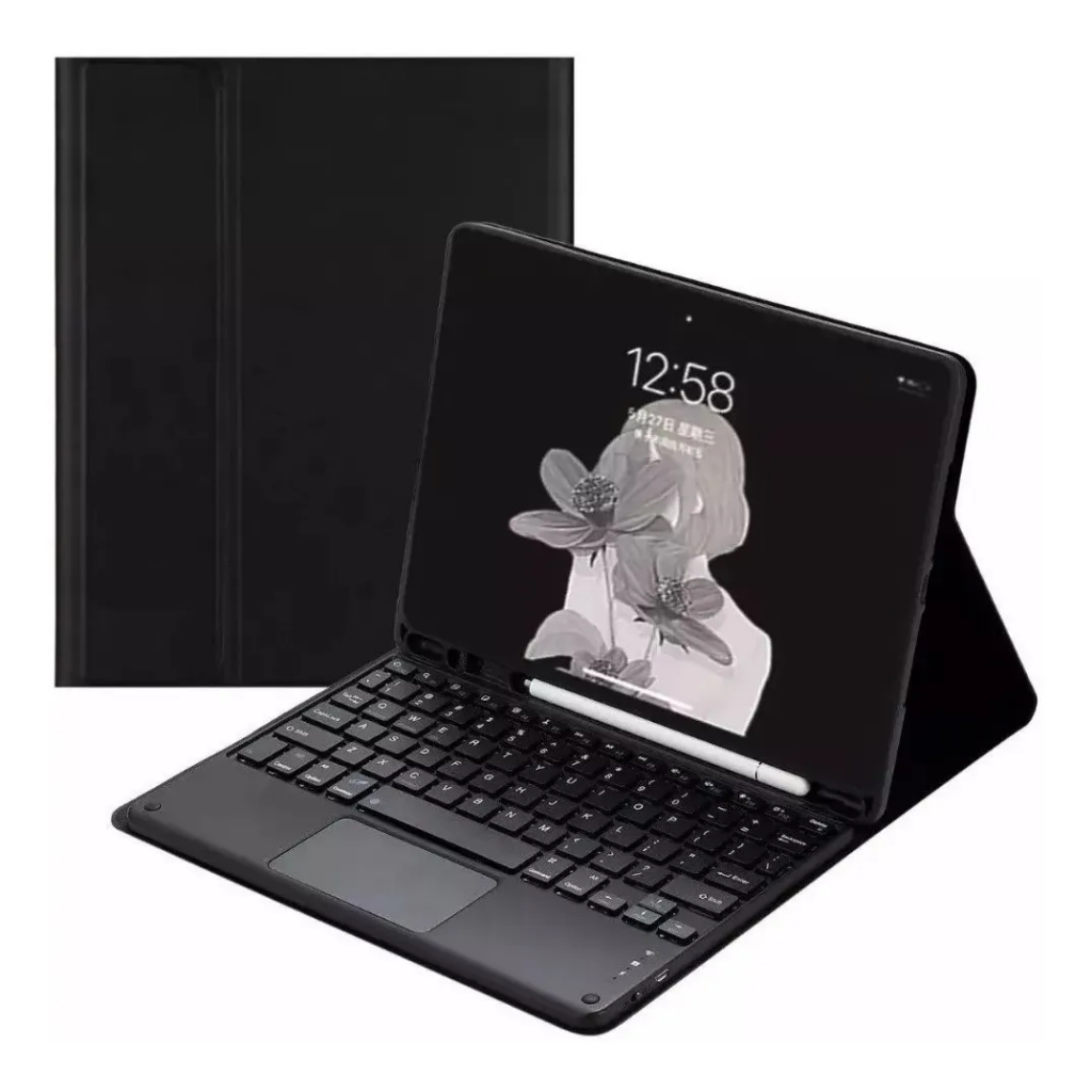 Capa Teclado para Ipad 7 8 9 Tela 10.2 Couro Bluetooth S/ Fio