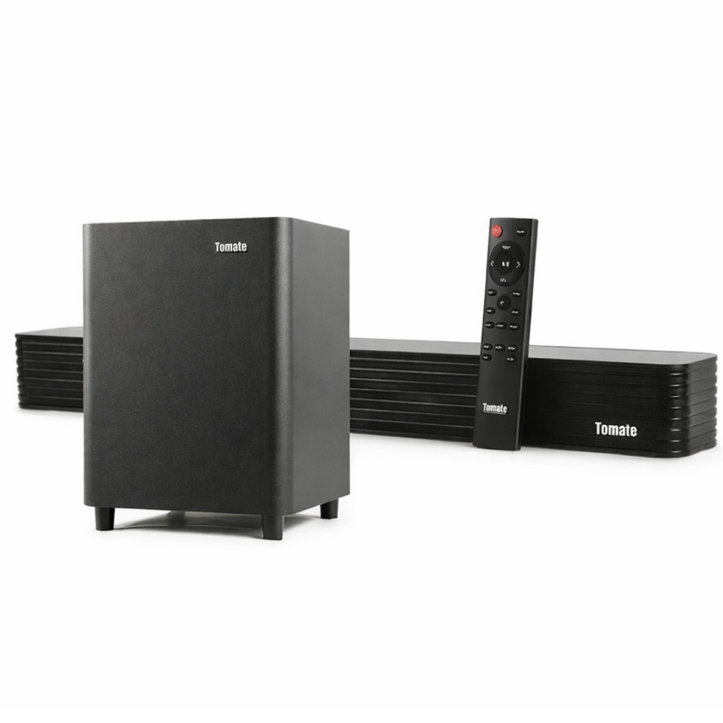Kit Caixa de Som Soundbar Bluetooth 100W RMS com Subwoofer Som Surround  para TV Home Theater