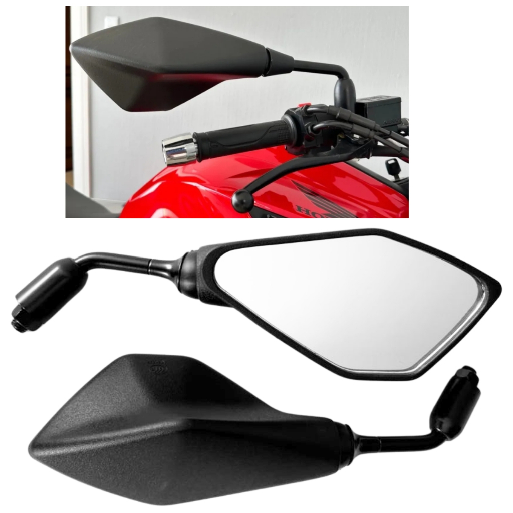 Retrovisor Mini Modelo Kawasaki Z400 Para Cg 160 / 150 / 125 Fan / Titan / Start / Pop 100 / Pop 110 Honda Espelho