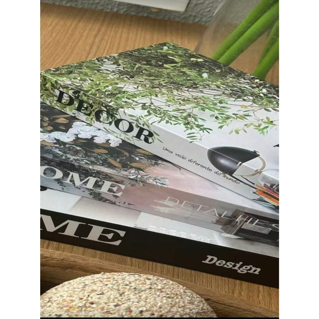 Kit Com 3 Livros Fake Livro de Mesa Caixa Organizadora Porta Objeto Decorativo