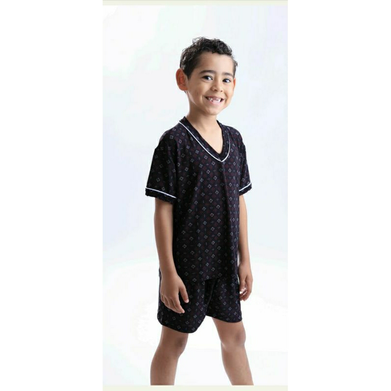 Pijama Infantil Masculino Manga Curta Liganete