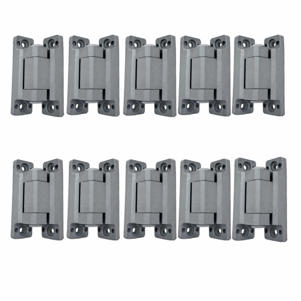 10 Dobradiças Cinza Lateral Sem Mola 7cm Para Balcão Refrigerado