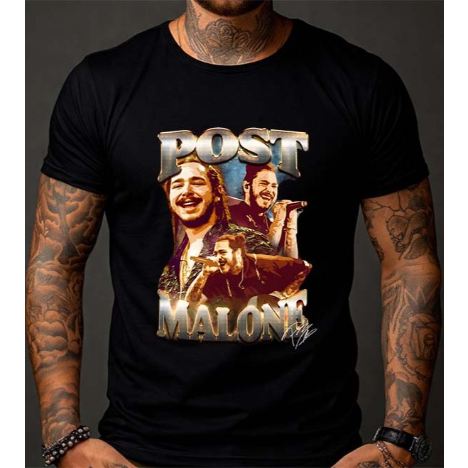 Camiseta Camisa Blusa Cantor Americano Pop Post Malone Lançamento Premium 100% Algodão Maculino e Feminino