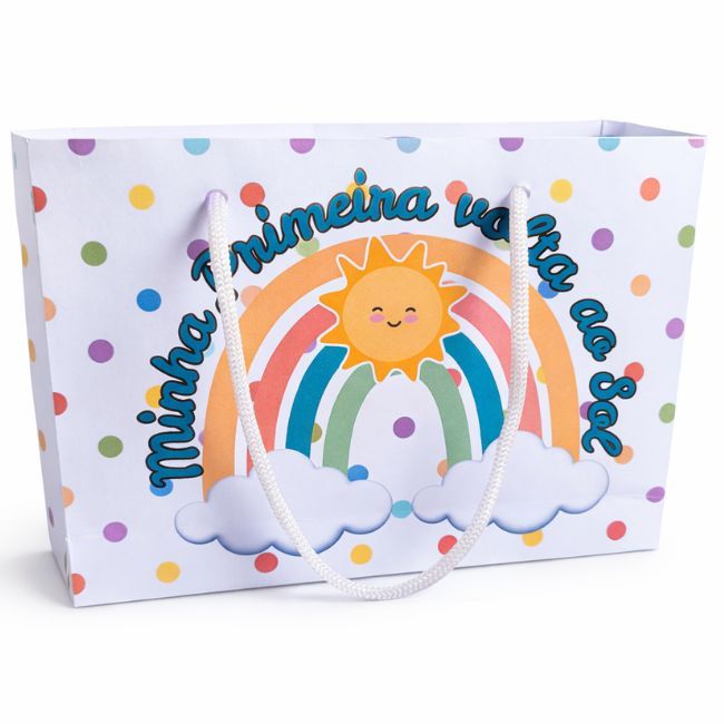 Pegue e Monte - Sacolinhas Minha Primeira Volta ao Sol Lembrancinhas Aniversário Festa Personalizado