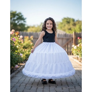 Saiote Anágua De Armação Longa Infantil Com Aros em Oferta na Shopee