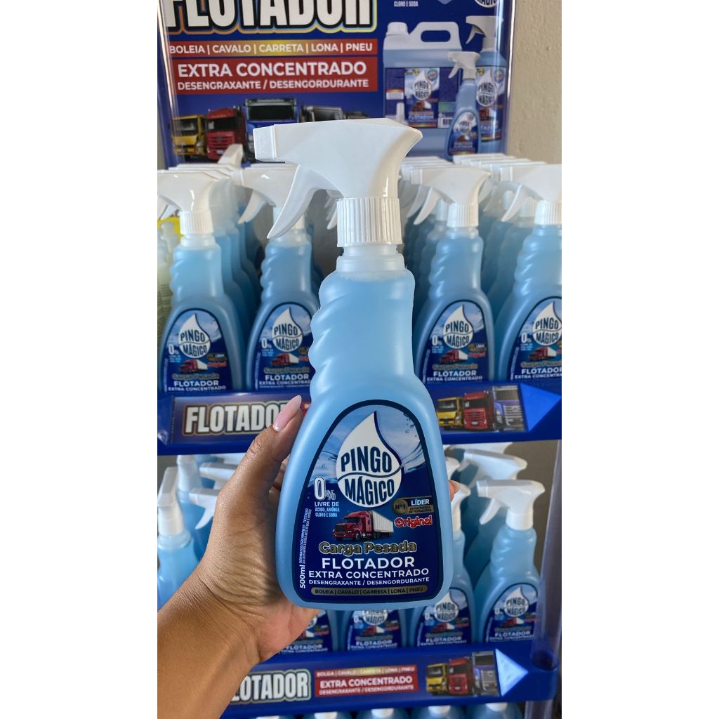 PINGO MÁGICO 500ML FLOTADOR EXTRACONCENTRADO CARGA PESADA, IDEAL PARA: CAVALO, CARRETA, LONA, PNSEUS, BOLEIA