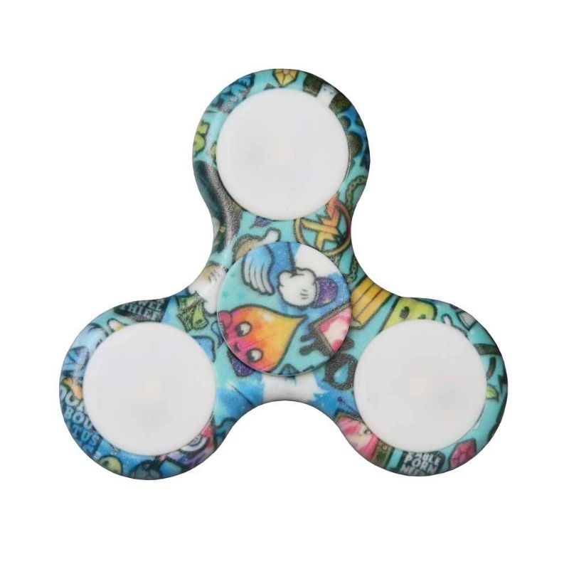 Spinner Fidget Anti Stress Com Luz Colorida Brinquedo Relaxante Portátil