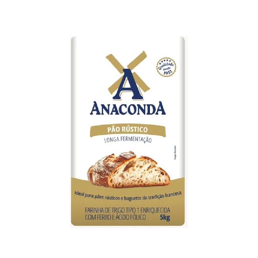 farinha Premium anaconda para pão rustico  5 kg em Oferta na Shopee