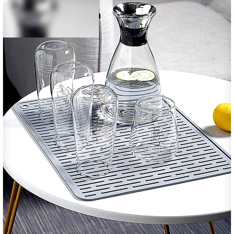 Tapete Escorredor de Louça e Descanso de Panela em Silicone Pia Banheiro Antitérmico Antiderrapante em Oferta na Shopee