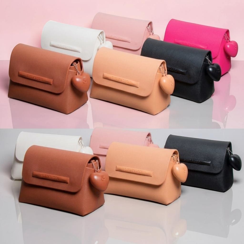 Bolsinha Feminina Pequena Suellen Coração Clutch Porta Maquiagem | LydiaLMaia