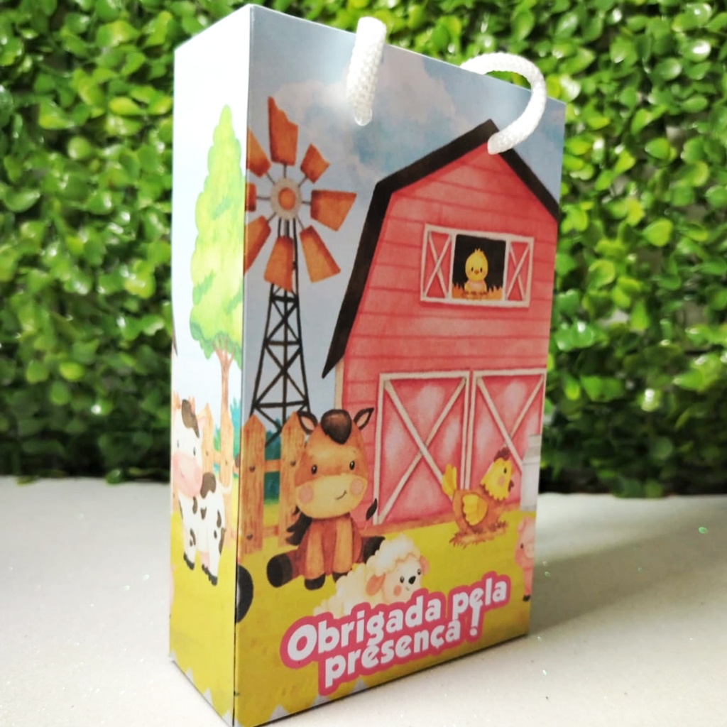FAZENDINHA - Sacolinha Festa Aniversário Infantil PEGUE-MONTE Lembrancinha Mimos