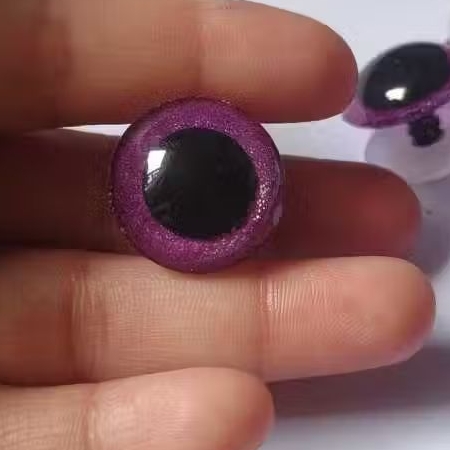 2 Olhos=1 Par N20 Rosa Metalico com gliter Metalizado Amigurumi Artesanato + travas