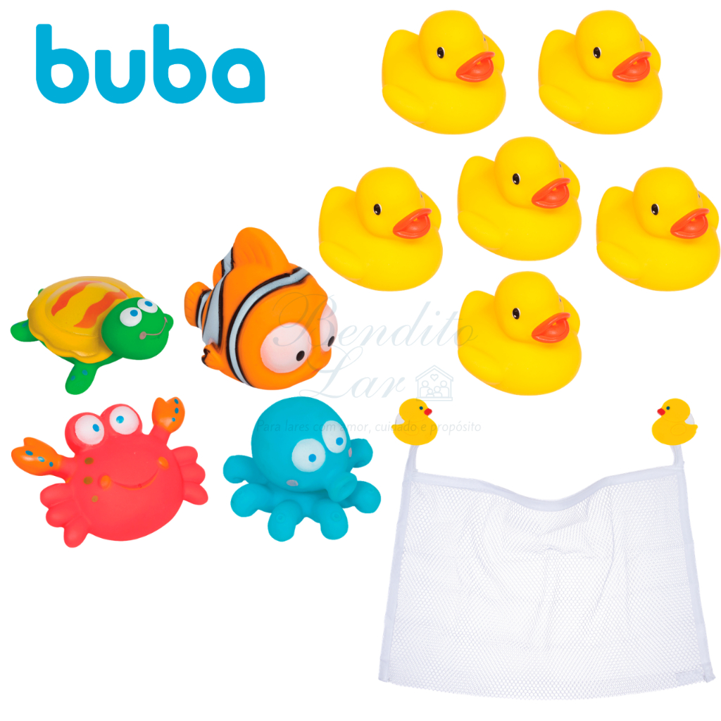 Brinquedo para banho bebê BUBA | Patinho para banho bebê | Bichinhos para banho que esguicham água