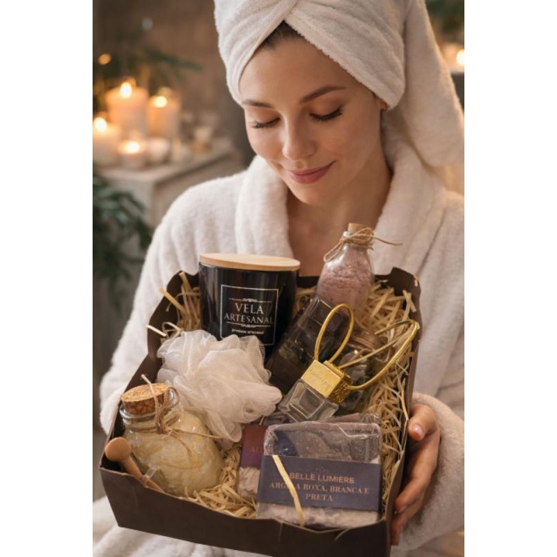 Kit Spa Luxo Presenteável Dia das Mães ou Auto- cuidado Presente Especial – Ritual de Relaxamento