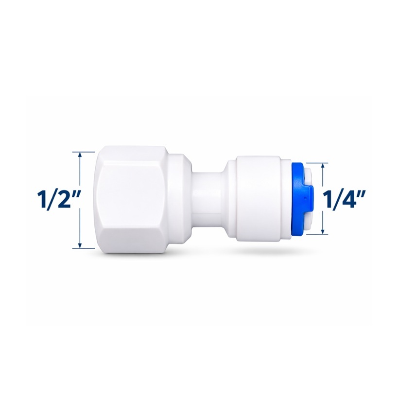Adaptador Conector Reto Engate Rápido 1/4 Rosca Fêmea 1/2