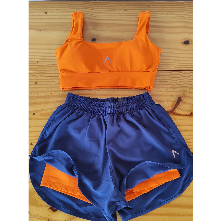 Conjunto de short duplo e top - Short duplo Tactel linha Premium - conjunto de short duplo