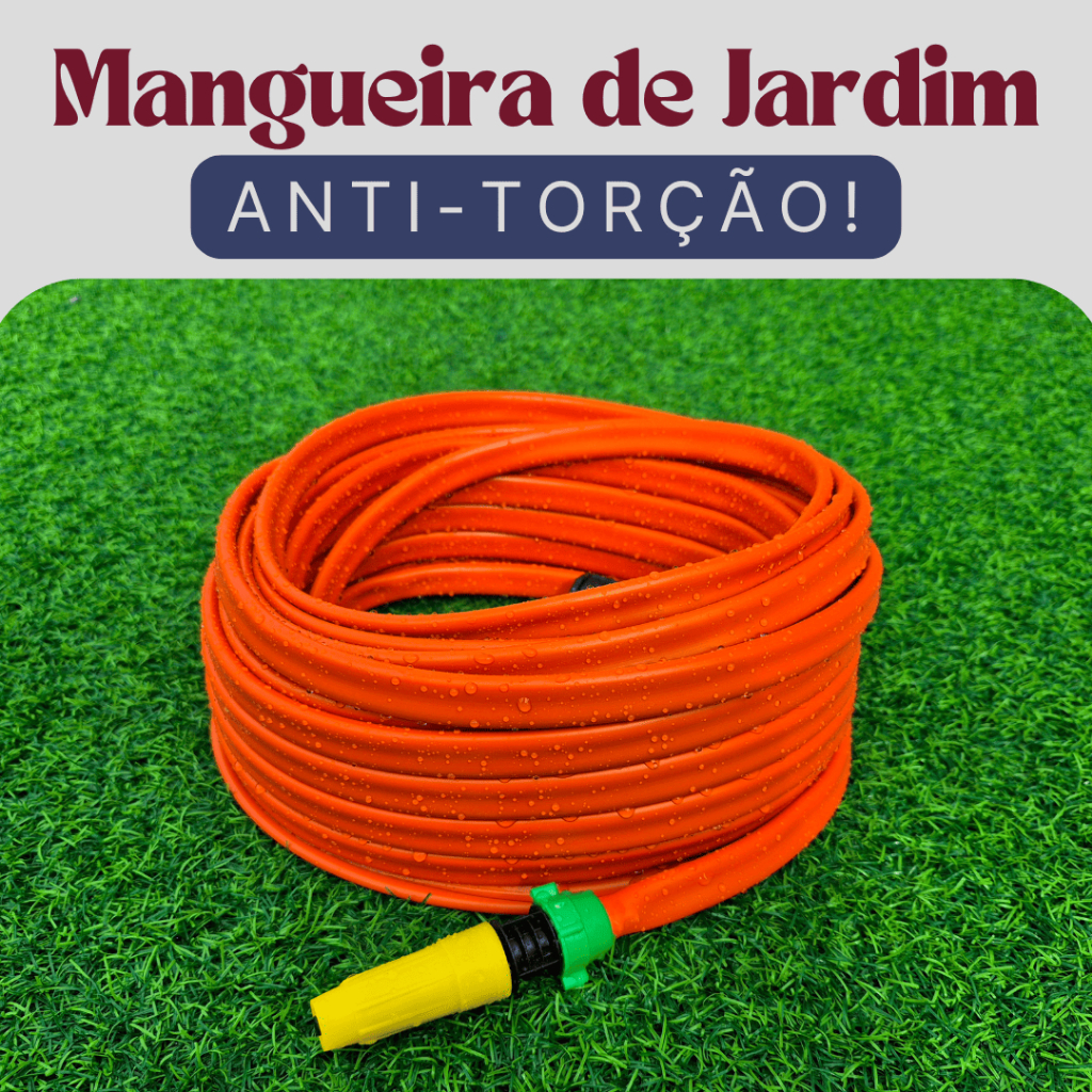 Mangueira de Jardim Anti-torção e Anti-dobras Laranja de 5m a 30m!