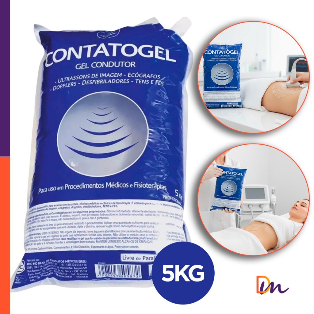 Gel Condutor Incolor Ultrassom Contatogel BAG 5kg - RMC Fisioterapia Ultrassons em Oferta na Shopee