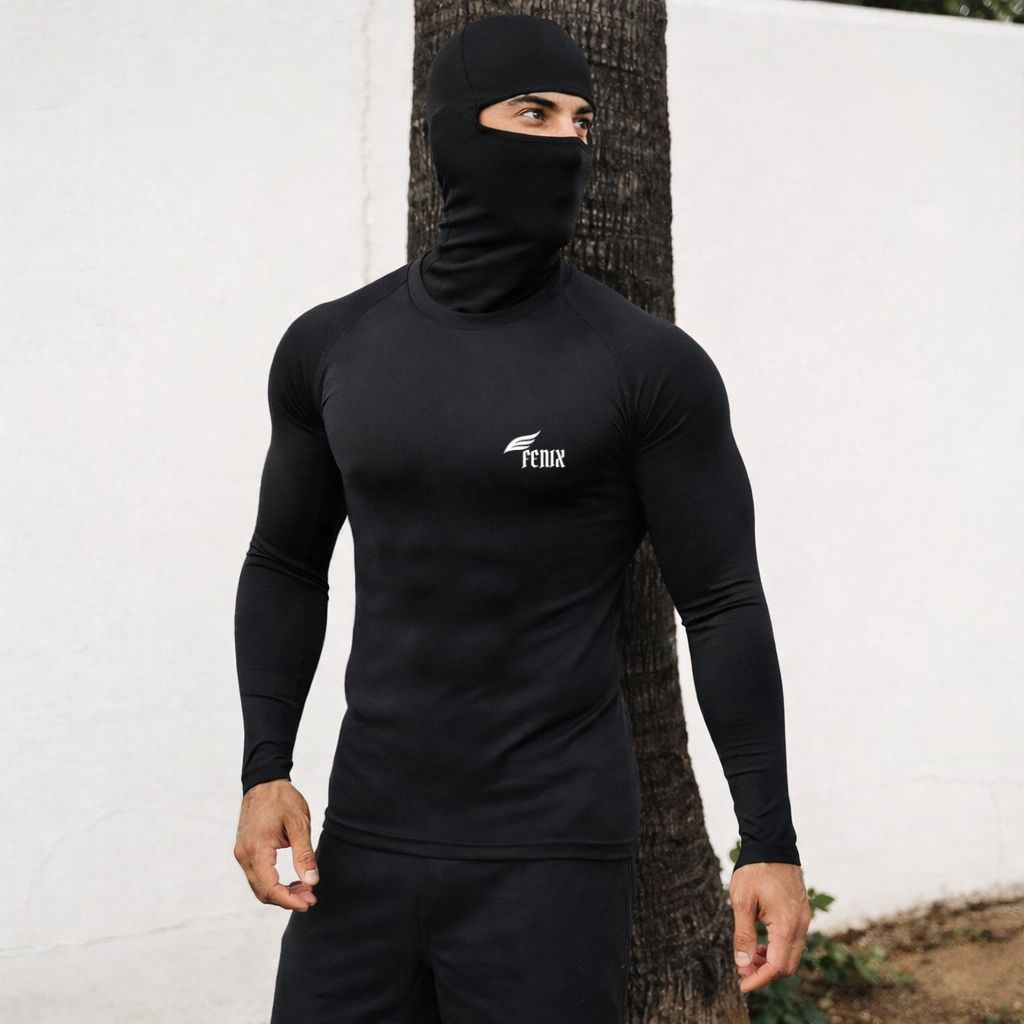 Kit Camisa Térmica com Balaclava Proteção UV 50+