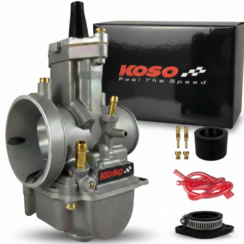 Carburador Koso Guilhotina Competição Powerjet Preparação Motos Universal Cg Bros Tornado Lander Cb Xr Crf Falcon Dt RD