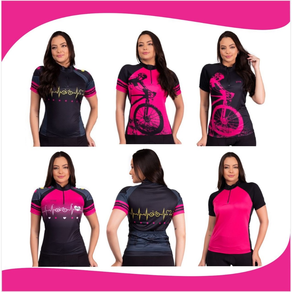 Camisa de ciclismo camiseta para ciclista feminina bike em Oferta na Shopee