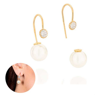 Brinco De Gancho Com Zircônias E Pérolas Rommanel 526044 em Oferta na Shopee