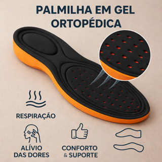 Palmilha Gel Ortopédica Alivia Dores Nos Pés Anatômica Para Várias Horas de Trabalho em Oferta na Shopee