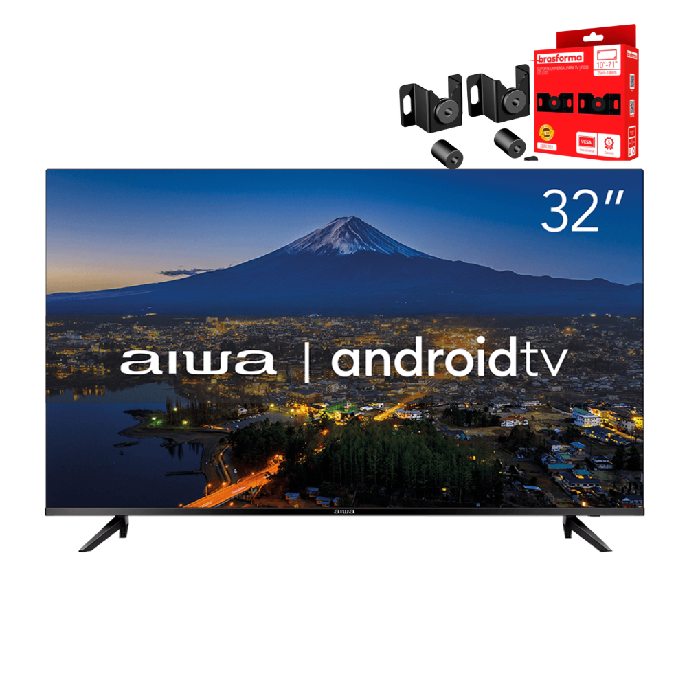 Smart Tv Aiwa 43 Polegadas Android Full HD Borda Ultrafina Aws-tv-43-bl-02-a Preto Bivolt — R$ 1.149,90 em Shopee, 18% OFF