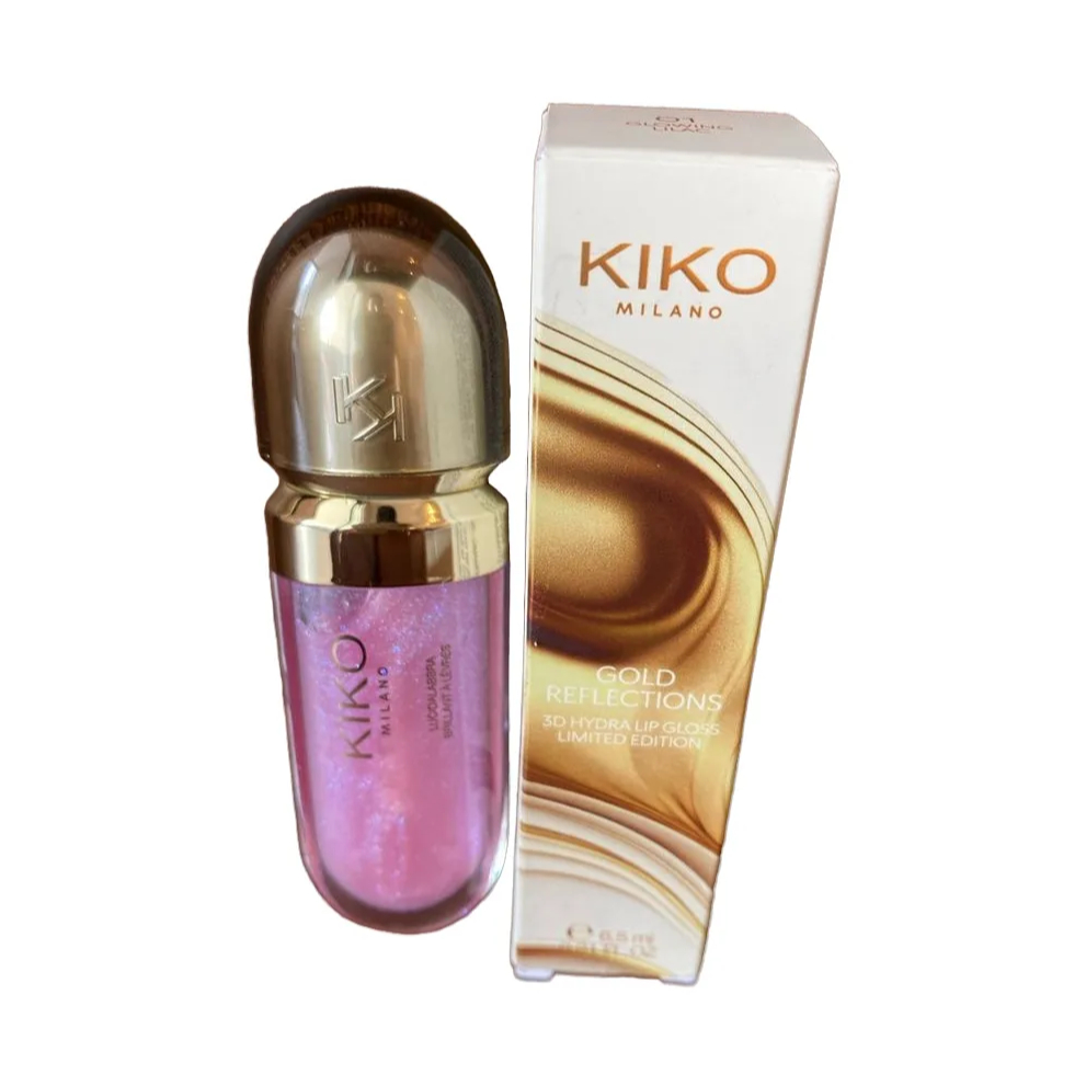 Lip Gloss 3d Hydra Kiko Milano Lilac Edição Gold Reflections 01 Glowing Lilas