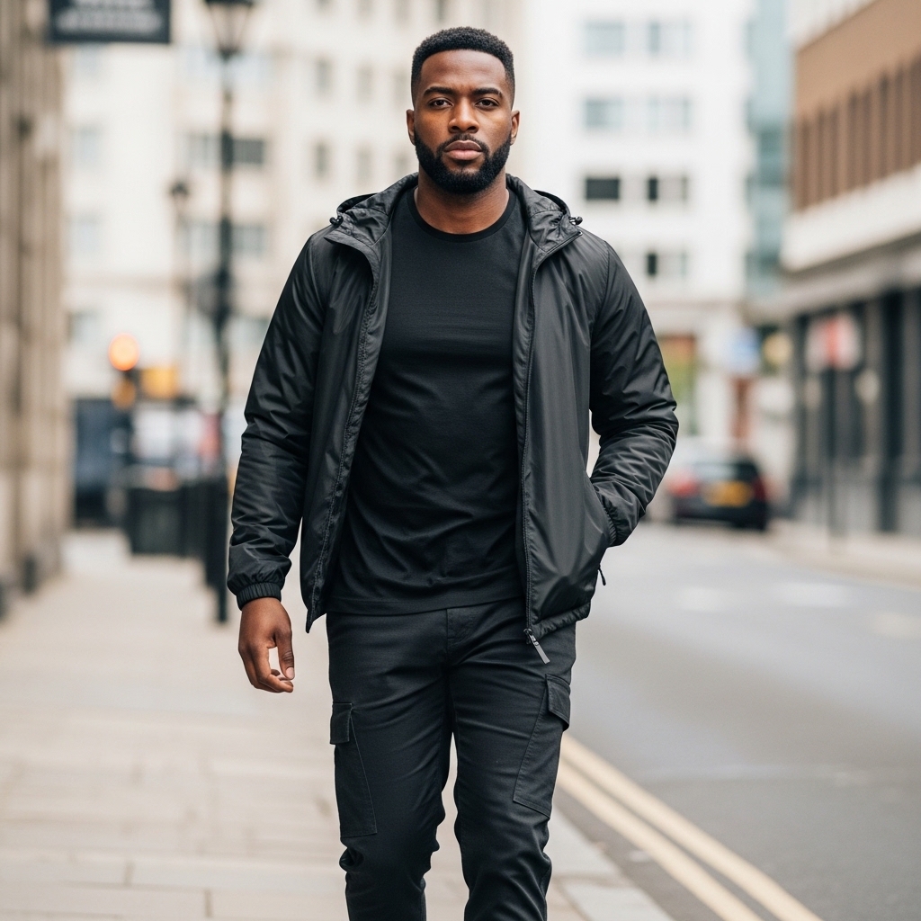 Jaqueta Corta Vento Impermeável Unissex Leve Com Capuz Confortável Do P ao GG