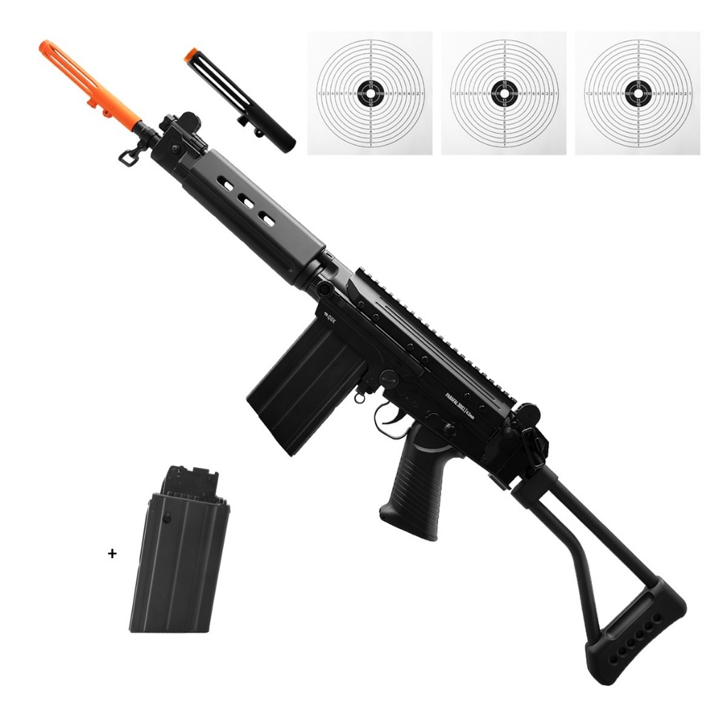 RIFLE AIRGUN PARAFAL 3001 CO2 4,5MM QGK + FLASH HIDER BK em Oferta na Shopee
