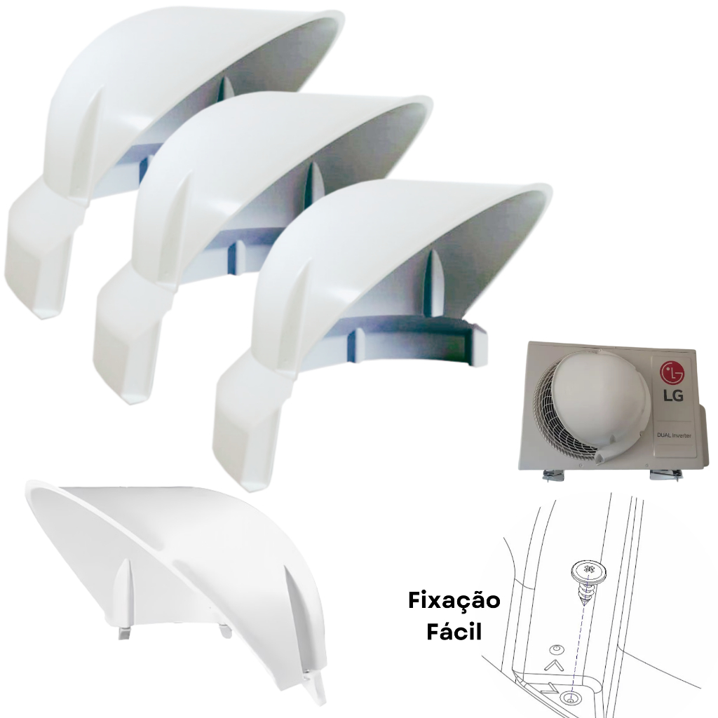3 Defletores de 12.000 a 30.000 Btus + 1 de 7.000 a 9.000 BTUS para condensadoras Quadradas