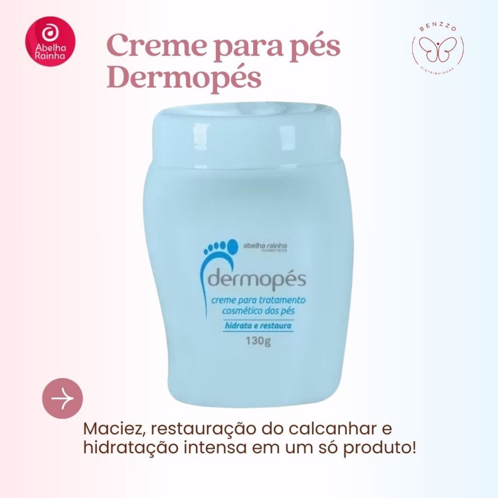 Creme Hidrata e Restaura pés Dermopés Abelha Rainha 130G