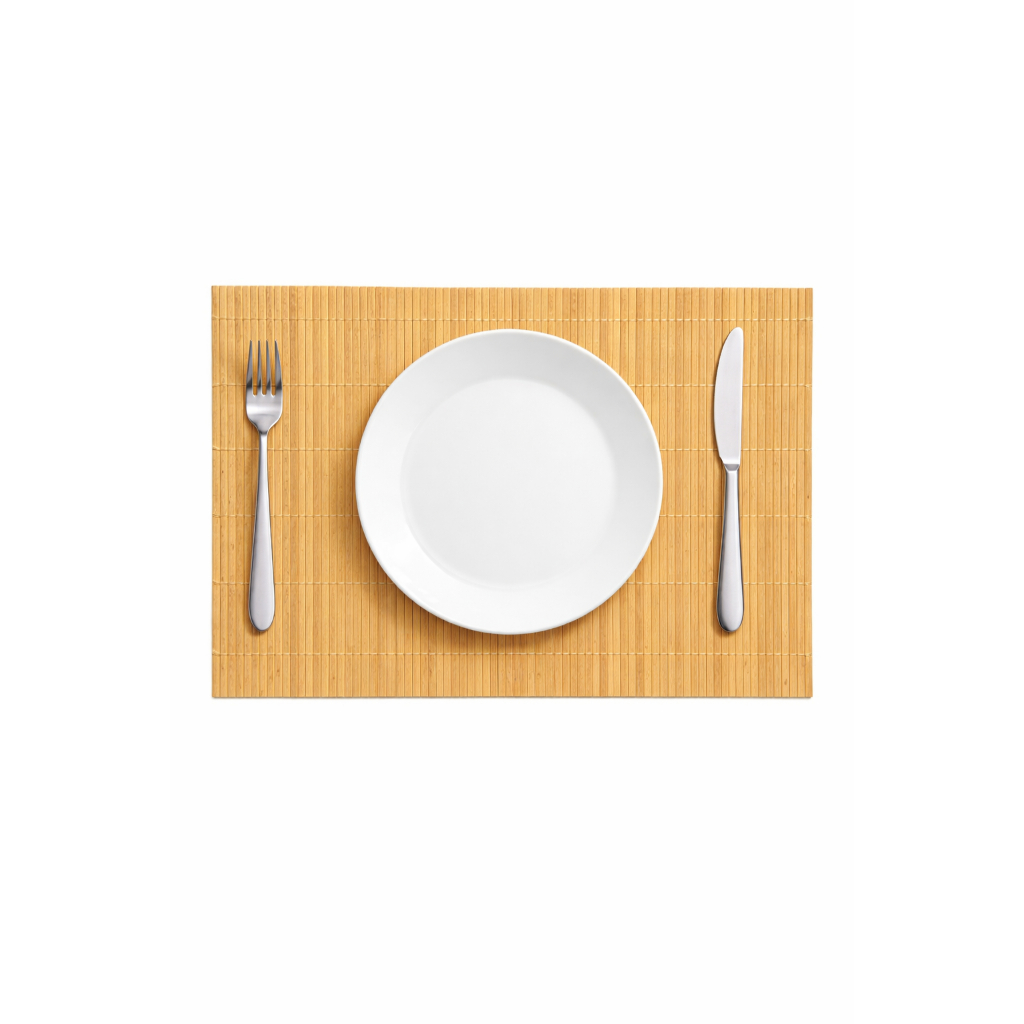 Jogo Lugar Americano De Bambu Kit com 4 Peças 30 x 46 cm retangular